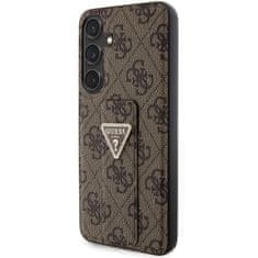 Guess Kryt Guess GUHCS24MPGS4TDW Samsung Galaxy S24+ Plus hardcase Grip Stand 4G Triangle Strass brown