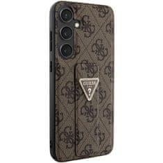 Guess Kryt Guess GUHCS24MPGS4TDW Samsung Galaxy S24+ Plus hardcase Grip Stand 4G Triangle Strass brown