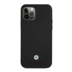 MobilPouzdra.cz Kryt BMW BMHCP12LRSWPK Apple iPhone 12 Pro Max black hardcase Leather Perforate