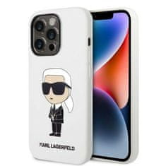 Karl Lagerfeld Kryt Karl Lagerfeld KLHCP14LSNIKBCH Apple iPhone 14 Pro hardcase white Silicone Ikonik