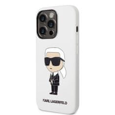 Karl Lagerfeld Kryt Karl Lagerfeld KLHCP14LSNIKBCH Apple iPhone 14 Pro hardcase white Silicone Ikonik