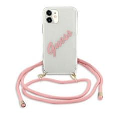 Guess Kryt Guess GUHCP12SCRTVSPI Apple iPhone 12 mini pink hardcase Script Vintage