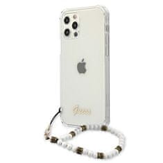 Guess Kryt Guess GUHCP12MKPSWH Apple iPhone 12/12 Pro Transparent hardcase White Pearl