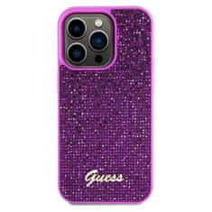 Guess Kryt Guess GUHCP14XPMSDGSF Apple iPhone 14 Pro Max hardcase Disco Metal Script fuschia