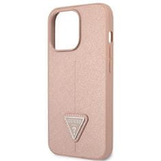 Guess Kryt Guess GUHCP13LPSATLP Apple iPhone 13 Pro pink hardcase Saffiano Triangle Logo