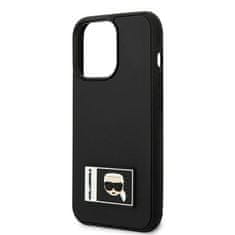 Karl Lagerfeld Kryt Karl Lagerfeld KLHCP13X3DKPK Apple iPhone 13 Pro Max black hardcase Ikonik Patch