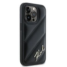 Karl Lagerfeld Kryt Karl Lagerfeld KLHCP14LPQDSMGK Apple iPhone 14 Pro hardcase Diagonal Quilted Script black