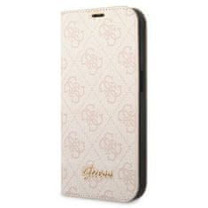 Guess Kryt Guess GUBKP14LHG4SHP Apple iPhone 14 Pro pink book 4G Vintage Gold Logo