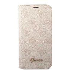 Guess Kryt Guess GUBKP14LHG4SHP Apple iPhone 14 Pro pink book 4G Vintage Gold Logo