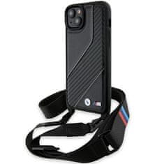 MobilPouzdra.cz Kryt BMW BMHCP15M23PSCCK Apple iPhone 15 Plus / 14 Plus hardcase M Edition Carbon Stripe & Strap black