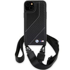 MobilPouzdra.cz Kryt BMW BMHCP15M23PSCCK Apple iPhone 15 Plus / 14 Plus hardcase M Edition Carbon Stripe & Strap black