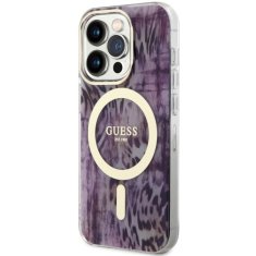 Guess Kryt Guess GUHMP14XHLEOPWP Apple iPhone 14 Pro Max pink hardcase Leopard MagSafe