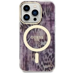 Guess Kryt Guess GUHMP14XHLEOPWP Apple iPhone 14 Pro Max pink hardcase Leopard MagSafe