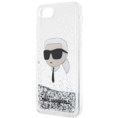 Karl Lagerfeld Kryt Karl Lagerfeld KLHCI8LNKHCH Apple iPhone SE 2022/SE 2020/8/7 silver hardcase Glitter Karl Head