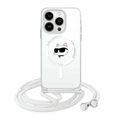 Karl Lagerfeld Kryt Karl Lagerfeld KLHMP15SHCCHNT Apple iPhone 15 / 14 / 13 hardcase IML Choupette Head & Cord Magsafe transparent