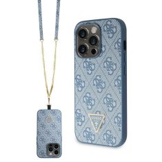 Guess Kryt Guess GUHCP14XP4TDSCPB Apple iPhone 14 Pro Max hardcase Crossbody 4G Metal Logo blue