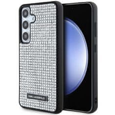 Karl Lagerfeld Kryt Karl Lagerfeld KLHCS24SHDSPRS Samsung Galaxy S24 hardcase Rhinestone Metal Logo silver