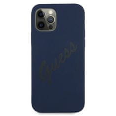 Guess Kryt Guess GUHCP12LLSVSBL Apple iPhone 12 Pro Max blue hardcase Script Vintage