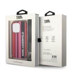 Karl Lagerfeld Kryt Karl Lagerfeld KLHCP14XSTSTP Apple iPhone 14 Pro Max hardcase pink Color Stripes Strap