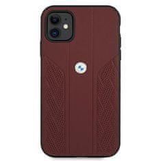 MobilPouzdra.cz Kryt BMW BMHCN61RSPPR Apple iPhone 11 red hardcase Leather Curve Perforate