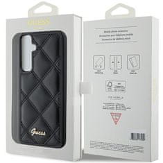 Guess Kryt Guess GUHCS23FEPSQSQSK Samsung Galaxy S23 FE hardcase Quilted Metal Logo black