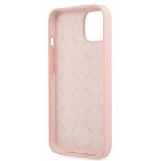 Guess Kryt Guess GUHCP13SLS4GWPI Apple iPhone 13 mini pink hard case Silicone 4G Logo