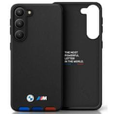 MobilPouzdra.cz Kryt BMW BMHCSA5422PTDK Samsung Galaxy A54 black Leather Stamp Tricolor