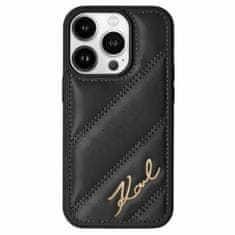 Karl Lagerfeld Kryt Karl Lagerfeld KLHCP15SPQDSMGK Apple iPhone 15 / 14 / 13 hardcase Diagonal Quilted Script black