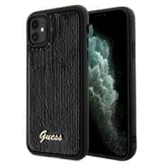 Guess Kryt Guess GUHCN61PSFDGSK Apple iPhone XR / 11 hardcase Sequin Script Metal black