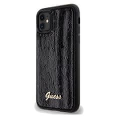 Guess Kryt Guess GUHCN61PSFDGSK Apple iPhone XR / 11 hardcase Sequin Script Metal black