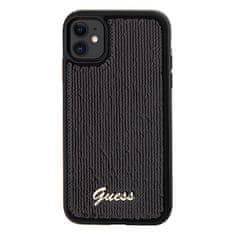 Guess Kryt Guess GUHCN61PSFDGSK Apple iPhone XR / 11 hardcase Sequin Script Metal black