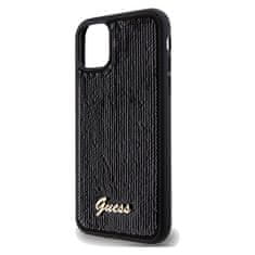 Guess Kryt Guess GUHCN61PSFDGSK Apple iPhone XR / 11 hardcase Sequin Script Metal black