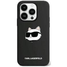 Karl Lagerfeld Kryt Karl Lagerfeld KLHMP15LSCHPPLK Apple iPhone 15 Pro hardcase Silicone Choupette Head MagSafe black