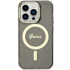 Guess Kryt Guess GUHMN61HCMCGK Apple iPhone 11/XR black hardcase Glitter Gold MagSafe