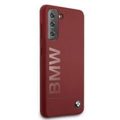 MobilPouzdra.cz Kryt BMW BMHCS21SSLBLRE Samsung Galaxy S21 red hardcase Silicone Signature Logo