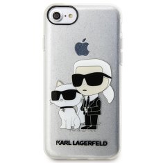 Karl Lagerfeld Kryt Karl Lagerfeld KLHCI8HNKCTGT Apple iPhone SE 2022/SE 2020/8/7 transparent hardcase Gliter Karl&Choupette