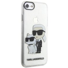 Karl Lagerfeld Kryt Karl Lagerfeld KLHCI8HNKCTGT Apple iPhone SE 2022/SE 2020/8/7 transparent hardcase Gliter Karl&Choupette