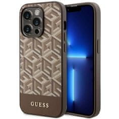 Guess Kryt Guess GUHMP14XHGCFSEW Apple iPhone 14 Pro Max brown hard case GCube Stripes MagSafe