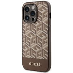 Guess Kryt Guess GUHMP14XHGCFSEW Apple iPhone 14 Pro Max brown hard case GCube Stripes MagSafe