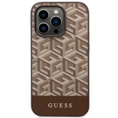 Guess Kryt Guess GUHMP14XHGCFSEW Apple iPhone 14 Pro Max brown hard case GCube Stripes MagSafe