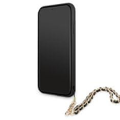 Guess Kryt Guess GUHCN61SASGBK Apple iPhone 11 black hardcase Saffiano Chain