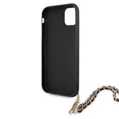 Guess Kryt Guess GUHCN61SASGBK Apple iPhone 11 black hardcase Saffiano Chain