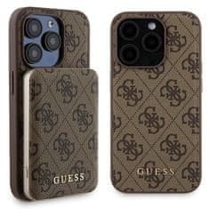 Guess Kryt Guess GUBPM5P15L4GEMGW Apple iPhone 15 Pro hardcase + Powerbank 5000mAh MagSafe 4G Metal Logo brown