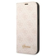 Guess Kryt Guess GUBKP14SHG4SHP Apple iPhone 14 pink book 4G Vintage Gold Logo