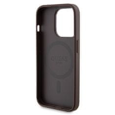 Guess Kryt Guess GUBPM5P15L4GEMGW Apple iPhone 15 Pro hardcase + Powerbank 5000mAh MagSafe 4G Metal Logo brown