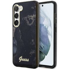 Guess Kryt Guess GUHCS23SHTMRSK Samsung Galaxy S23 black hardcase Golden Marble Collection