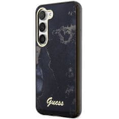 Guess Kryt Guess GUHCS23SHTMRSK Samsung Galaxy S23 black hardcase Golden Marble Collection