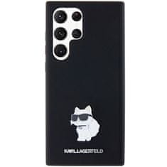 Karl Lagerfeld Kryt Karl Lagerfeld KLHCS24LSMHCNPK Samsung Galaxy S24 Ultra hardcase Silicone Choupette Metal Pin black