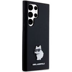 Karl Lagerfeld Kryt Karl Lagerfeld KLHCS24LSMHCNPK Samsung Galaxy S24 Ultra hardcase Silicone Choupette Metal Pin black