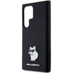 Karl Lagerfeld Kryt Karl Lagerfeld KLHCS24LSMHCNPK Samsung Galaxy S24 Ultra hardcase Silicone Choupette Metal Pin black